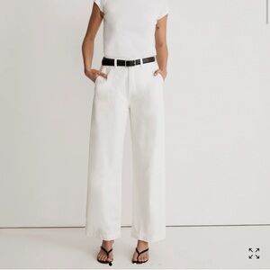Madewell The Harlow Wide-Leg Jean in Tile White